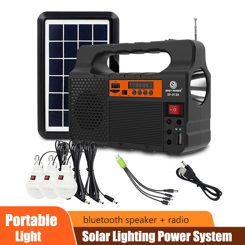 Renewable Energy House - Outdoor draagbaar zonne-verlichtingssysteem Power Generator 6W