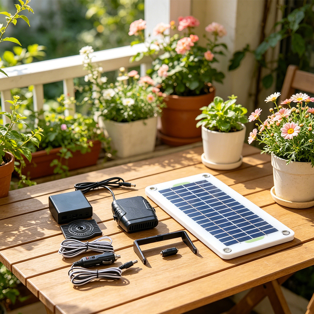 Renewable Energy Vehicles - 30W 12V Draagbare Zonne-energie Ventilatorverwarmer voor