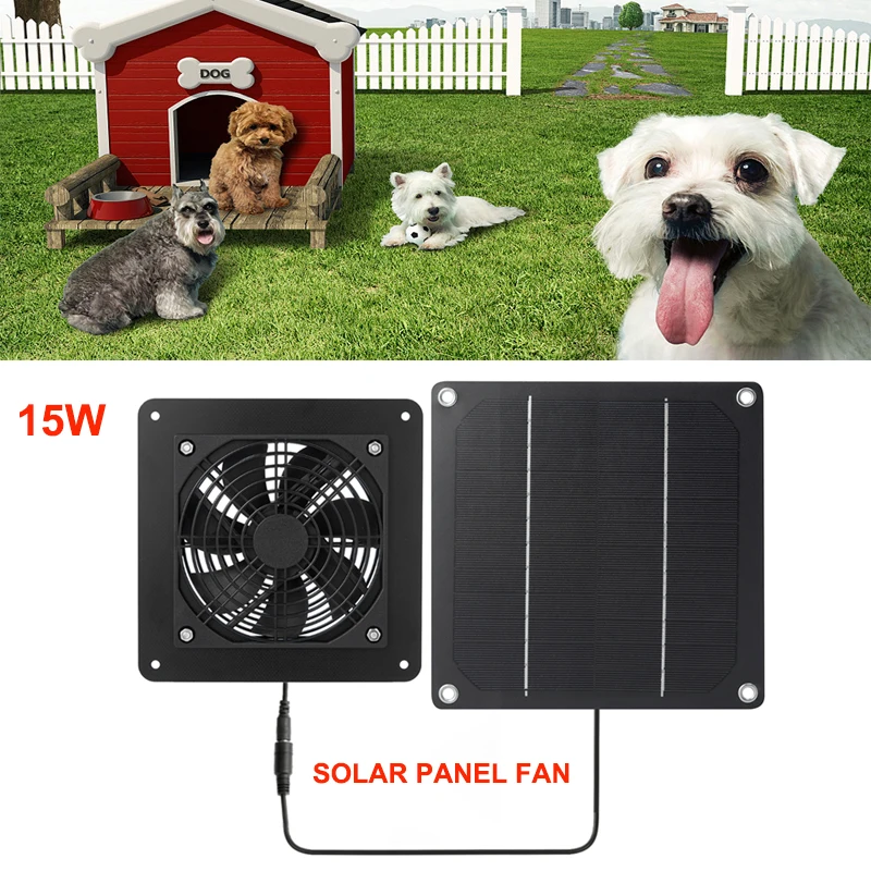 Renewable Energy House - 15W Solar Afzuigventilator Luchtafzuiging 12V Mini