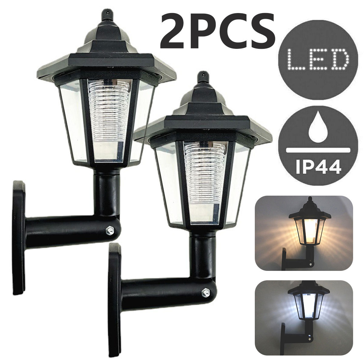 Renewable Energy House - 2 stuks zonne-buitenlicht tuin zonlicht wandlamp