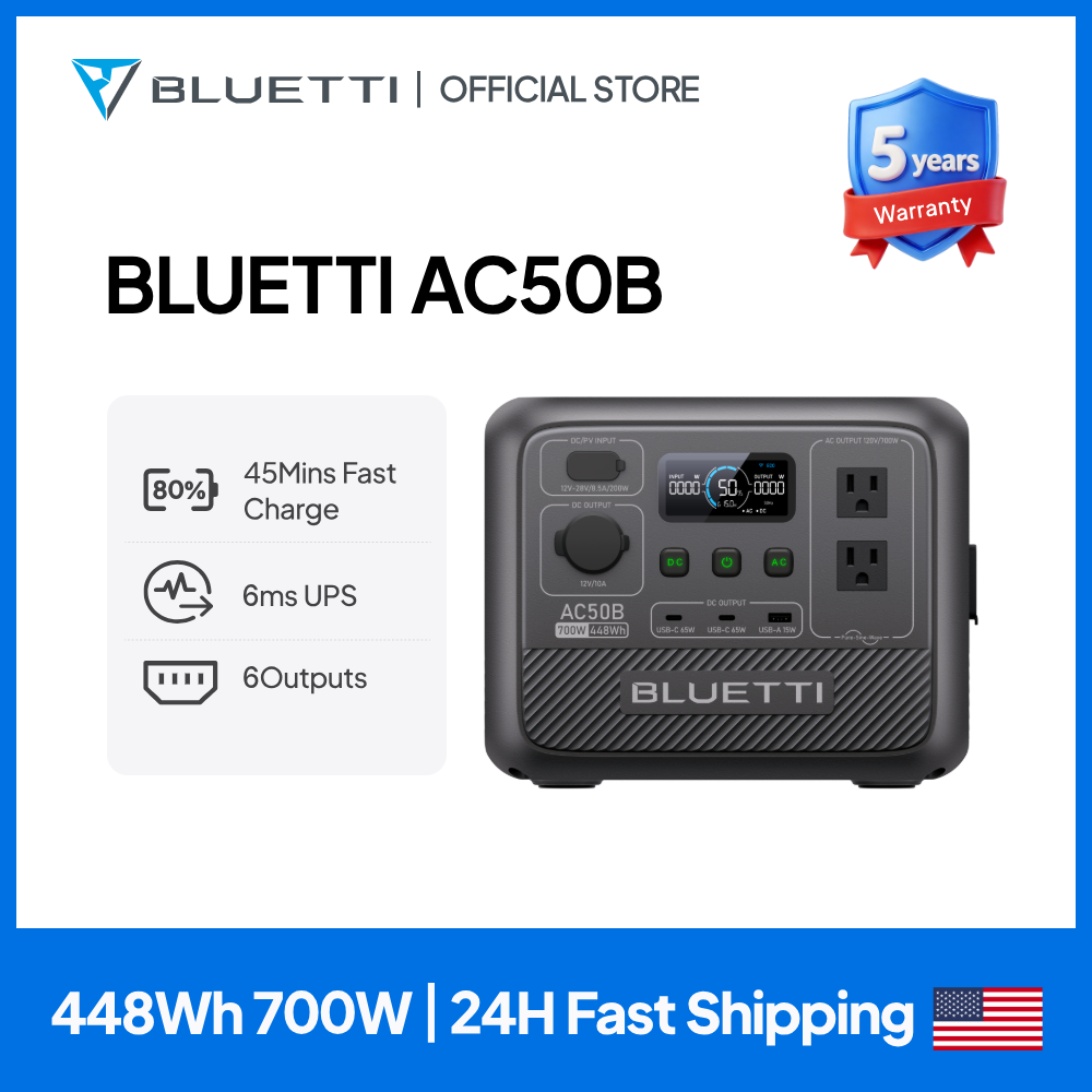 BLUETTI AC50B Draagbare Powers - Lifepo4 Battery Pack recensie en prijs