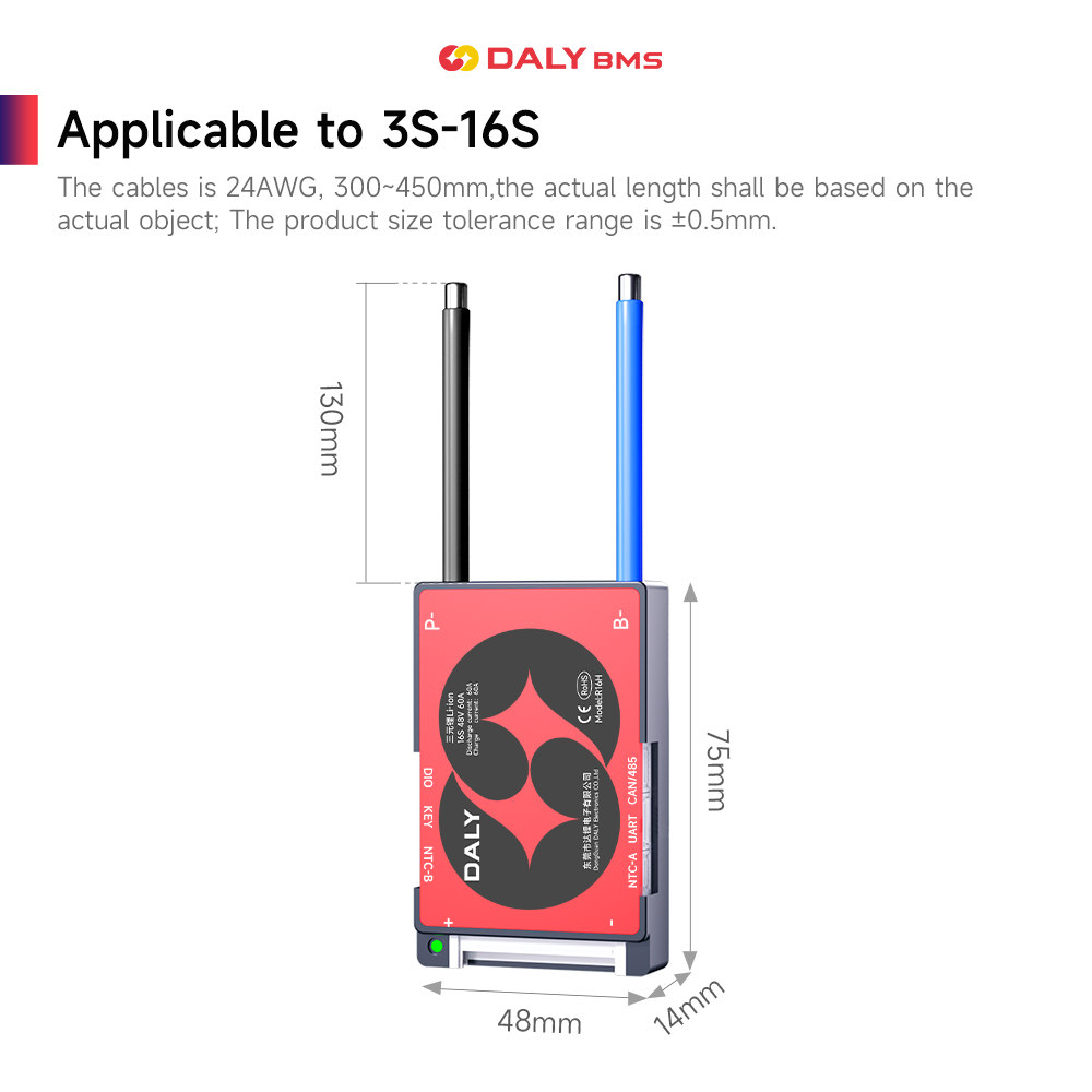 DALY Smart BMS 16S 60V 40A Li- - Lifepo4 Battery Pack recensie en prijs