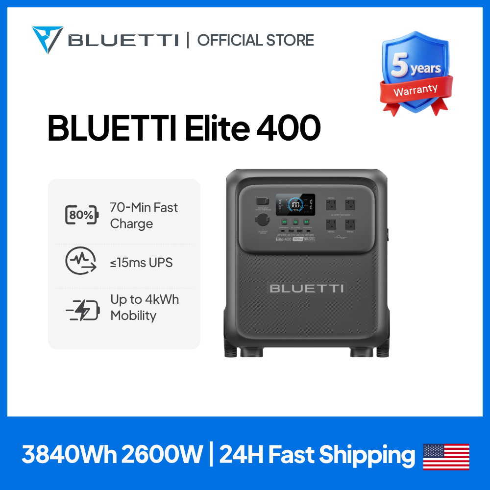 BLUETTI Elite 400 2600W 3840Wh - Lifepo4 Battery Pack recensie en prijs