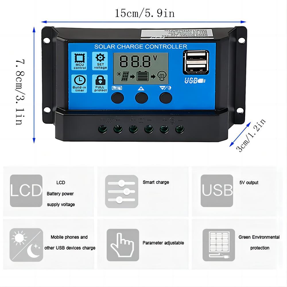 Zonnepaneel Laadregelaar 12V 2 - Pwm Charge Controller recensie en prijs